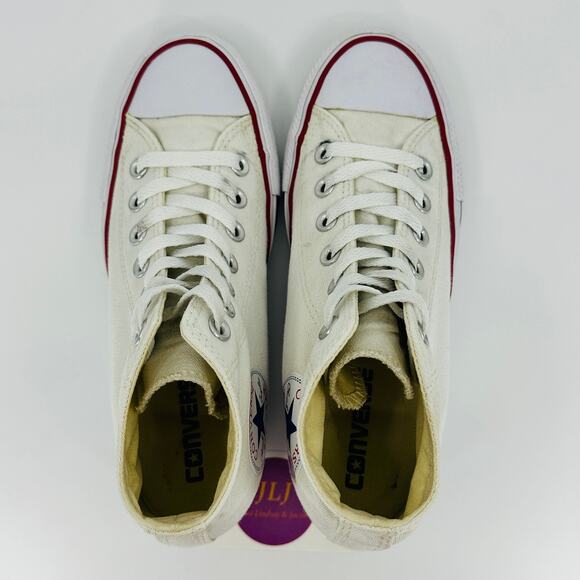 Converse Womens Chuck Taylor All Star Lux Mid Hidden Wedge Sneakers White Size 7 - Picture 9 of 11